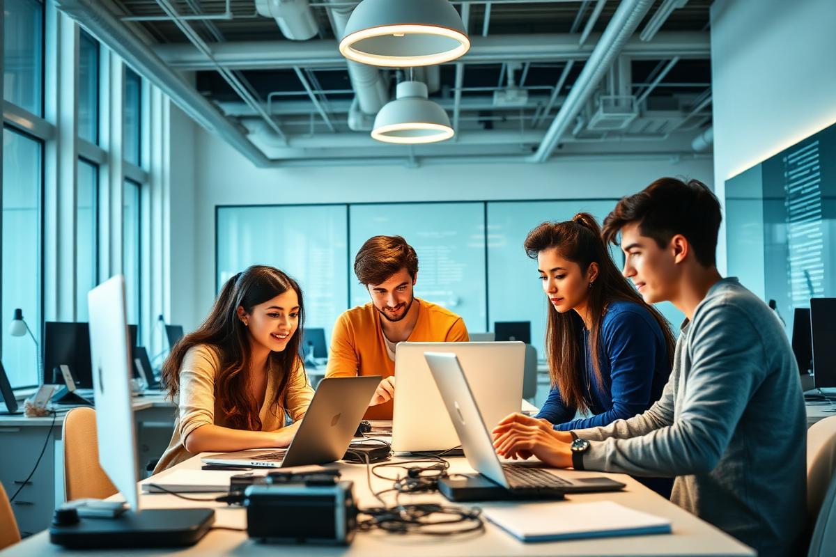 Local youth using an innovation lab